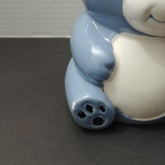 Vintage Blue Bear Canister w/Bakers Hat Lid - Picture 4 of 8